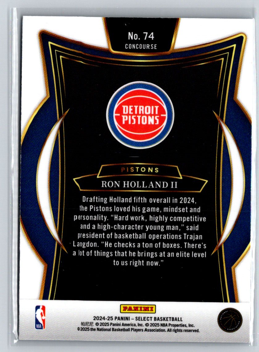 2024-25 Panini Select #74 Ron Holland II Blue (Retail) Q39