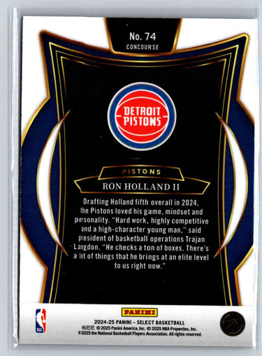 2024-25 Panini Select #74 Ron Holland II Blue (Retail) Q39