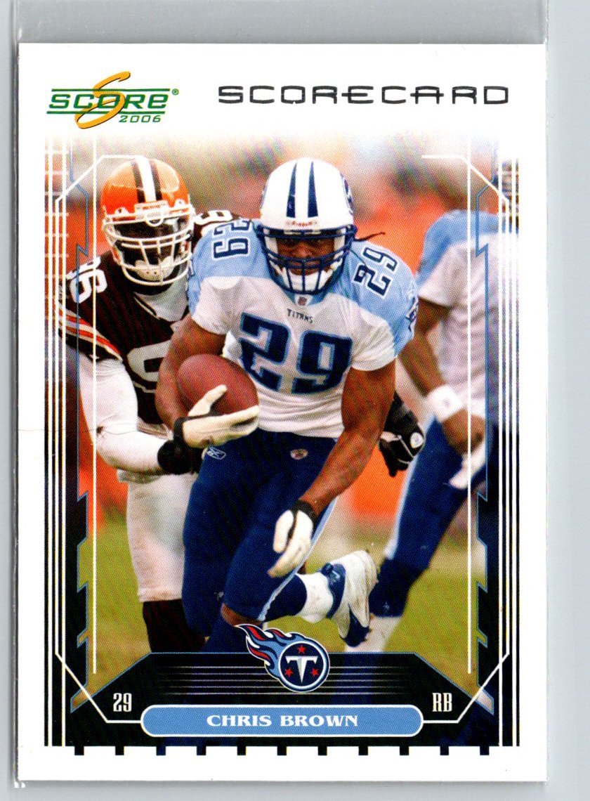 2006 Score #266 Chris Brown Scorecard #/750 Q40