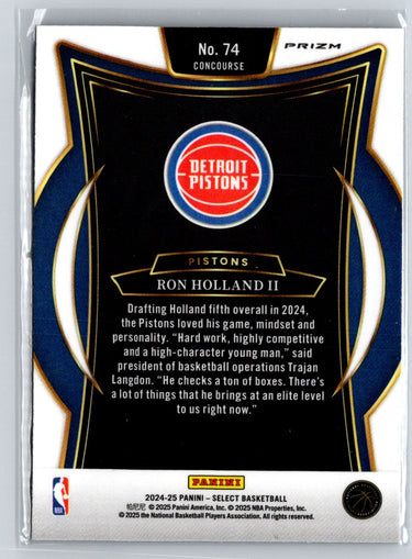 2024-25 Panini Select #74 Ron Holland II Blue Prizm Q40