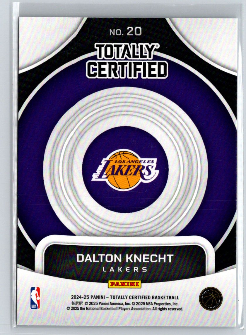 2024-25 Panini Totally Certified #20 Dalton Knecht On Target Q41