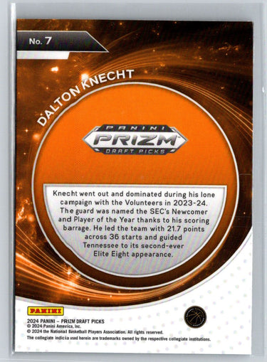 2024 Panini Prizm Draft Picks - Student Orientation #7 Dalton Knecht Q42