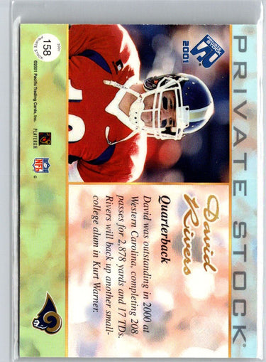 2001 Pacific Private Stock #158 David Rivers Retail #/500 Q43