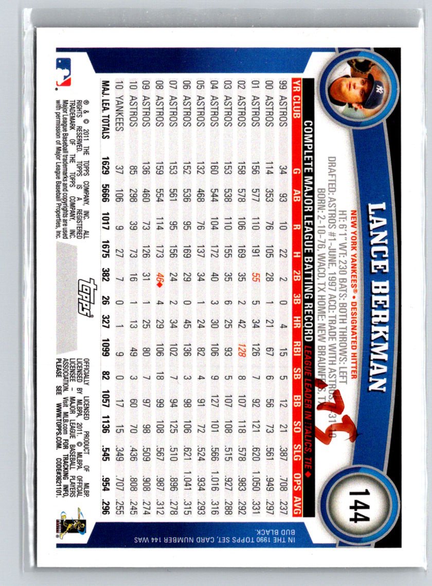 2011 Topps #144 Lance Berkman Black Border Q43