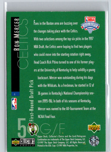 1997-98 Collector's Choice #6 Ron Mercer Draft Pick Exchange Q44