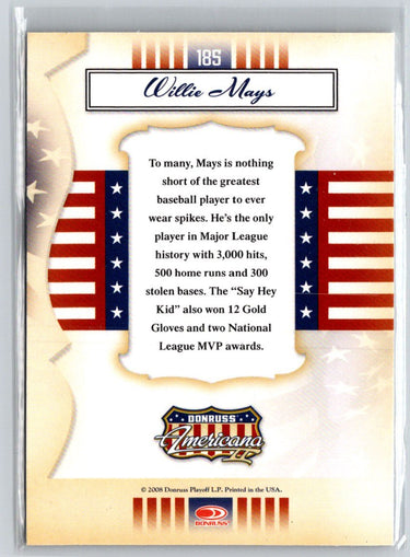 2008 Donruss Americana Willie Mays #185