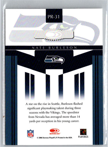 2006 Donruss Gridiron Gear #PR-31 Nate Burleson Performers Red Q44
