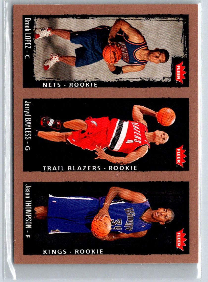 2008-09 Fleer #239 Brook Lopez / Jason Thompson / Jerryd Bayless Q45
