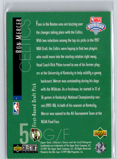 1997-98 Collector's Choice #6 Ron Mercer Draft Pick Exchange Q45