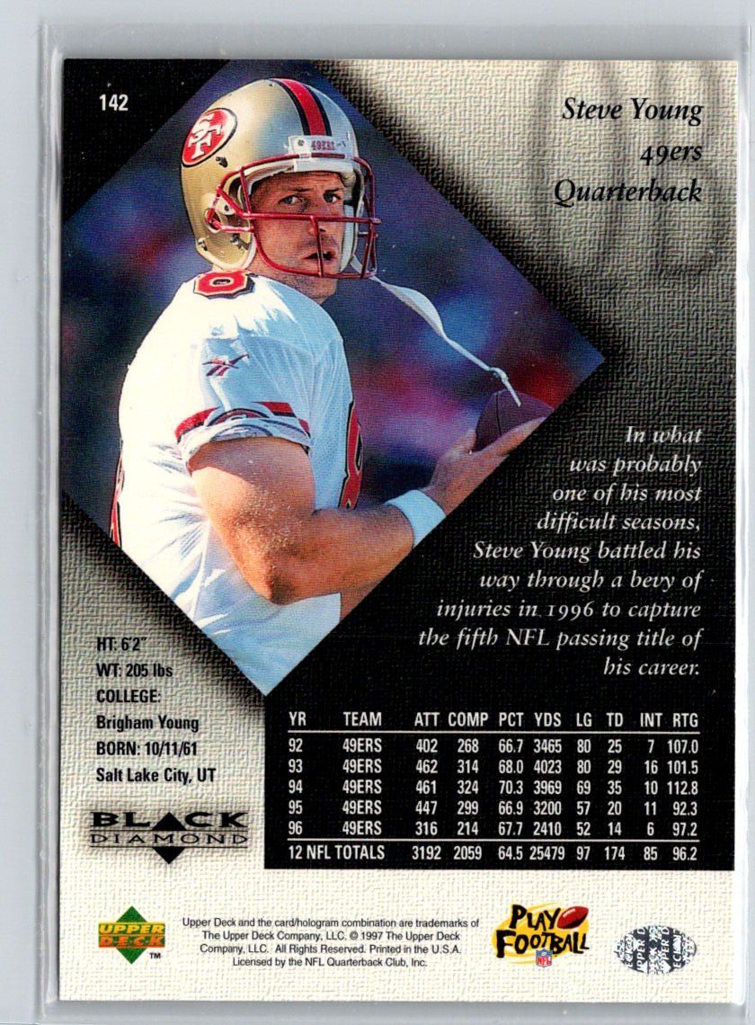1997 Upper Deck Black Diamond #142 Steve Young Q45