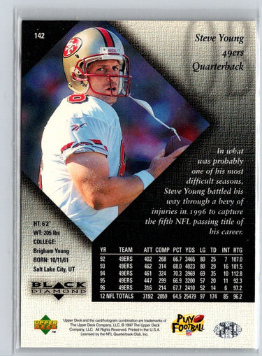 1997 Upper Deck Black Diamond #142 Steve Young Q45