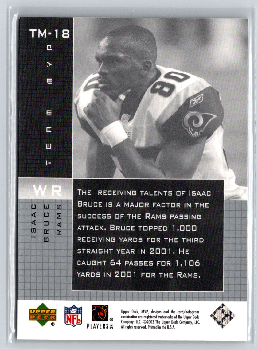 2002 Upper Deck MVP saac Bruce #TM-18 Team MVP Q45