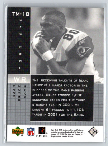 2002 Upper Deck MVP saac Bruce #TM-18 Team MVP Q45