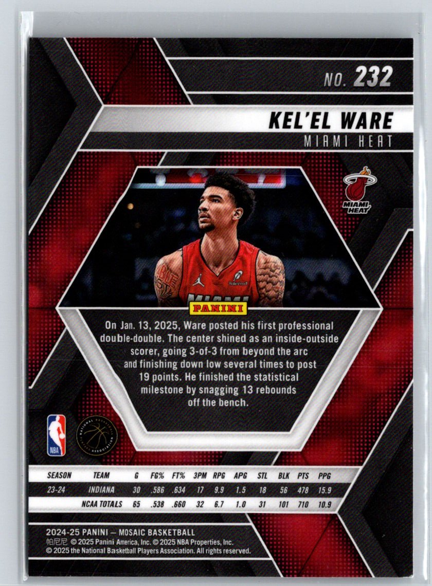 2024-25 Panini Mosaic #232 Kel’el Ware Q45