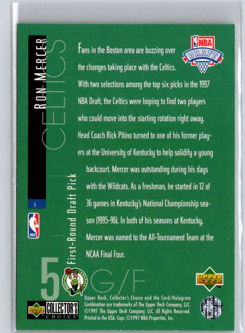 1997-98 Collector's Choice #6 Ron Mercer Draft Pick Exchange Q46