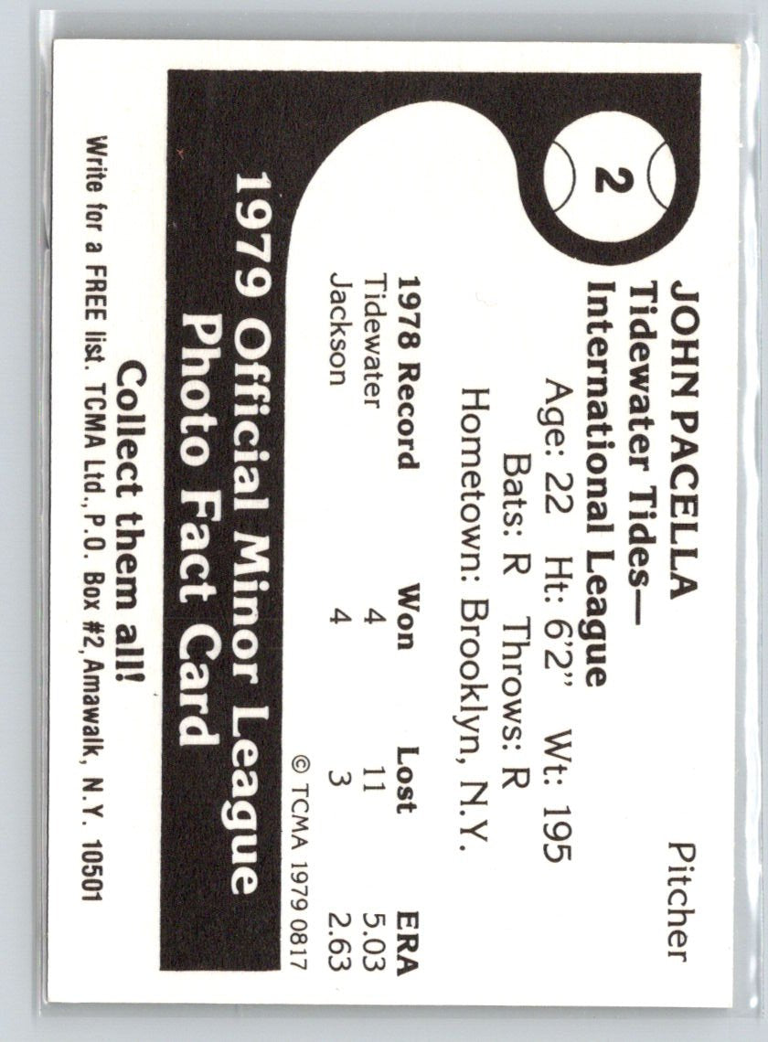 1979 TCMA Tidewater Tides John Pacella Q47