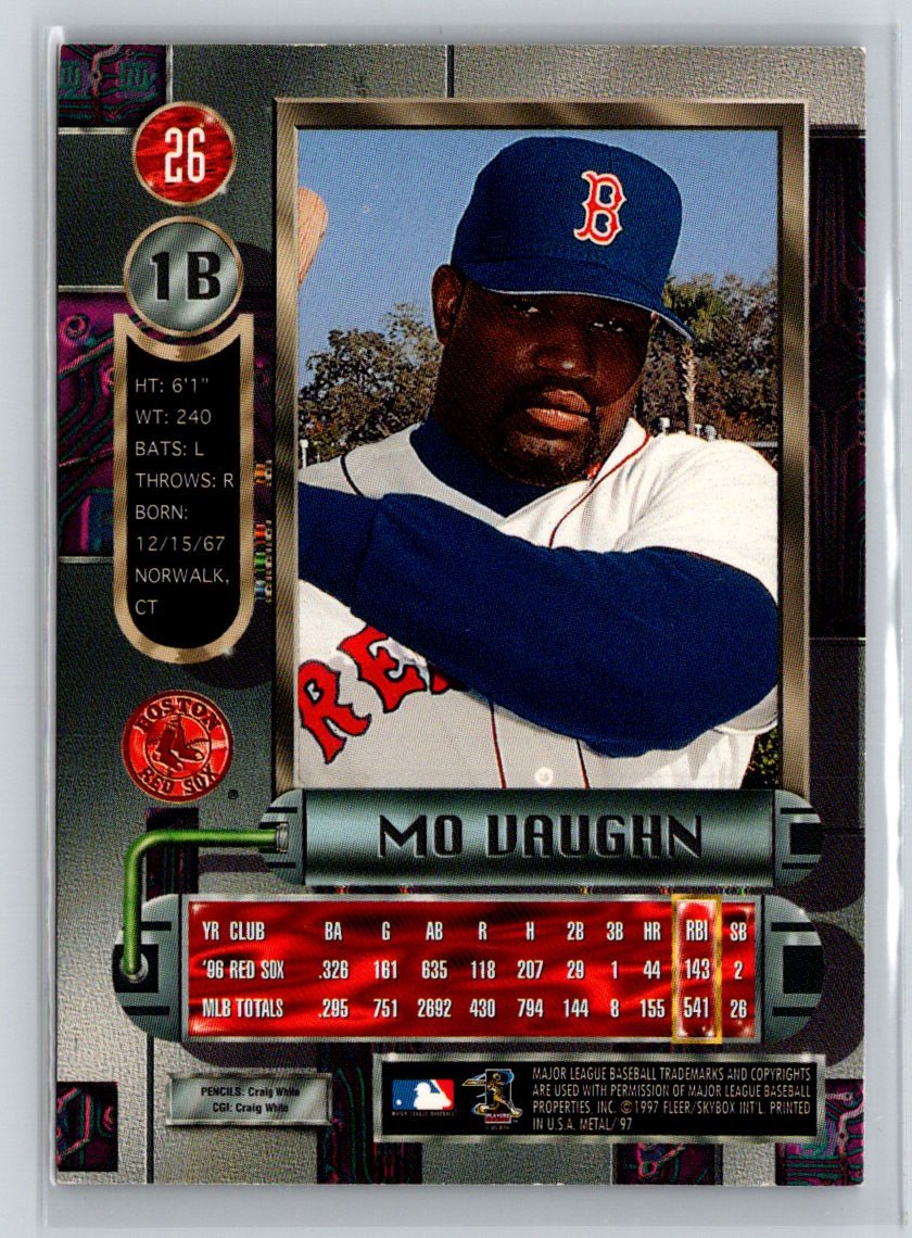 1997 Metal Universe #26 Mo Vaughn Q47