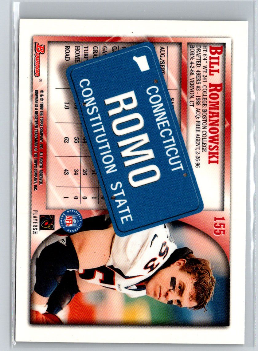 1998 Bowman #155 Bill Romanowski Interstate Q48