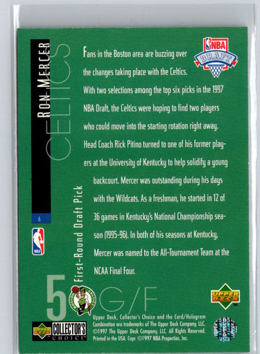 1997-98 Collector's Choice #6 Ron Mercer Draft Pick Exchange Q49
