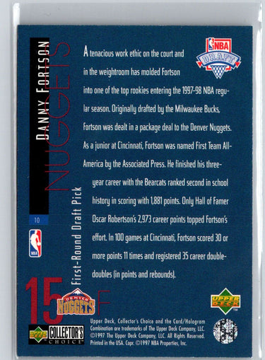 1997-98 Collector's Choice #10 Danny Fortson Draft Pick Exchange Q49