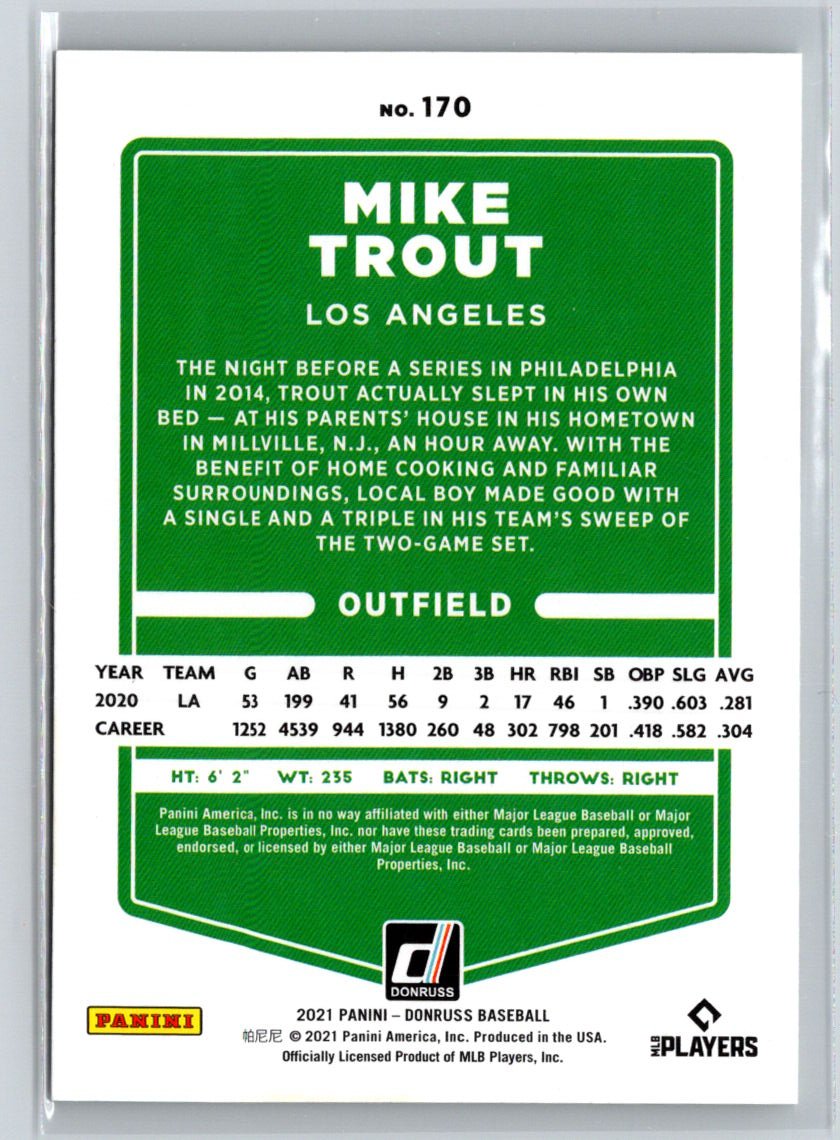 2021 Donruss #170 Mike Trout Q49