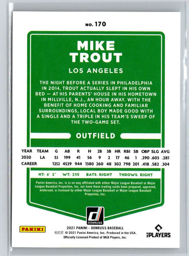 2021 Donruss #170 Mike Trout Q49