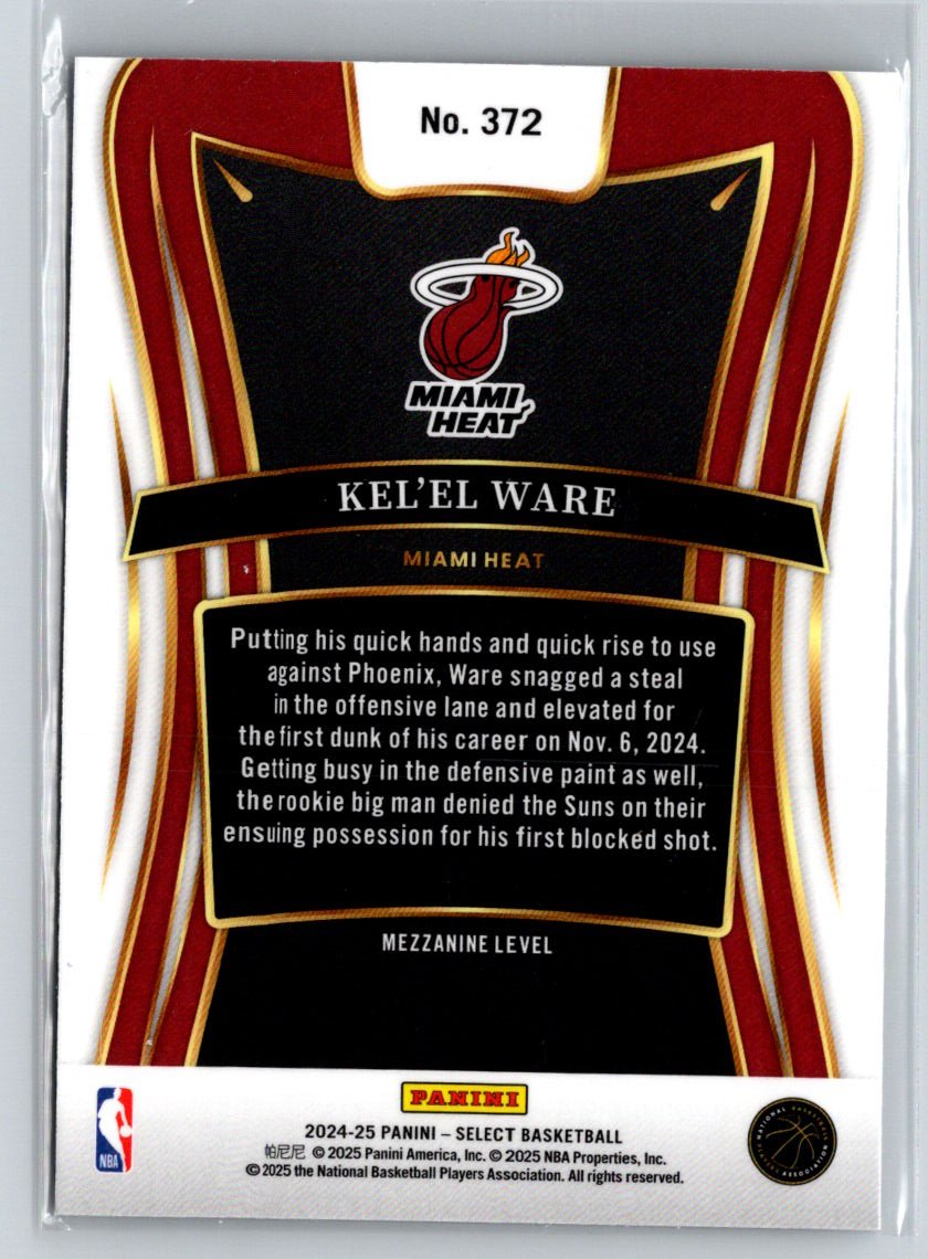 2024-25 Panini Select #372 Kel'el Ware Q49