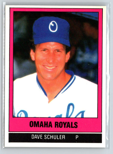 1986 TCMA Omaha Royals #19 Dave Schuler : Black back Q49