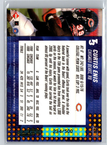 2000 Collector's Edge T3 #26 Curtis Enis HoloPlatinum #/500 Q50
