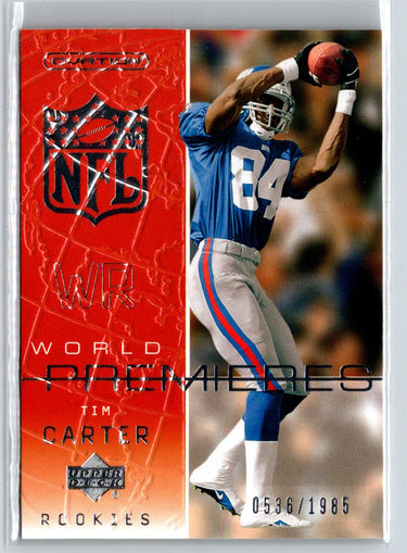 2002 Upper Deck Ovation #118 Tim Carter #/1985 Q51