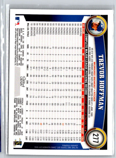 2011 Topps #277 Trevor Hoffman Black Border Q52