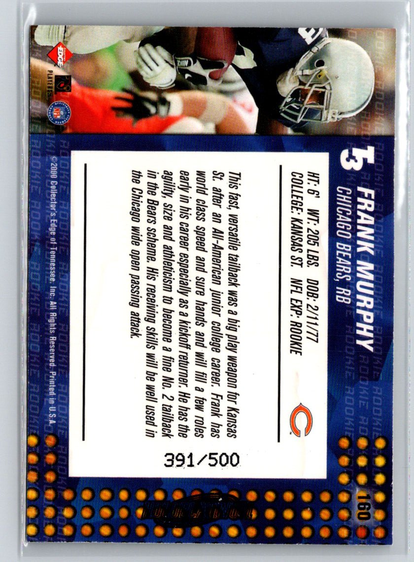 2000 Collector's Edge T3 #160 Frank Murphy #/500 Q53