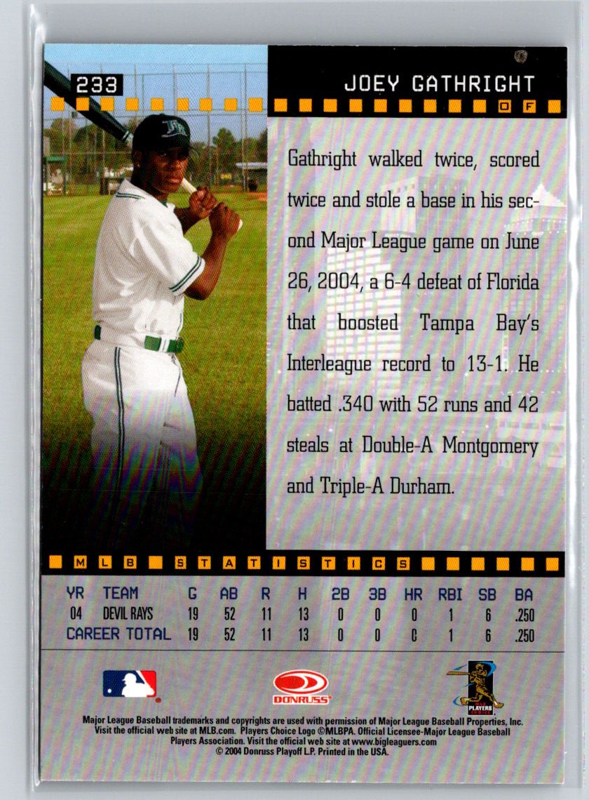 2004 Donruss Studio #233 Joey Gathright Q54