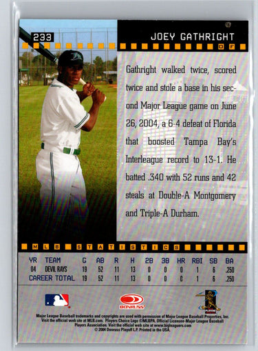 2004 Donruss Studio #233 Joey Gathright Q54