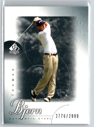 2001 SP Authentic #68 Thomas Bjorn #/2999 Q55
