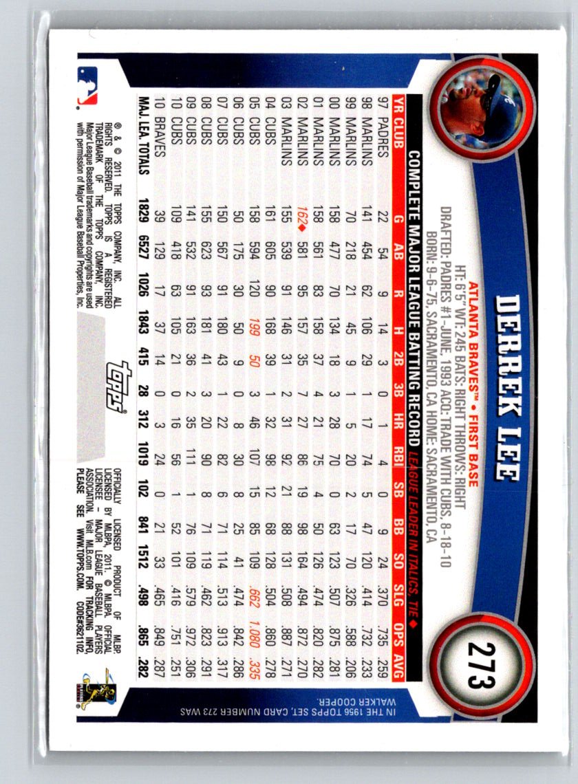 2011 Topps #273 Derrek Lee Q56