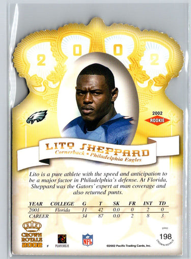2002 Pacific Crown Royale #198 Lito Sheppard Q56