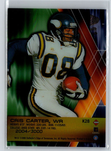 2000 Collector's Edge Masters #K28 Cris Carter K-Klub #/3000 Q57