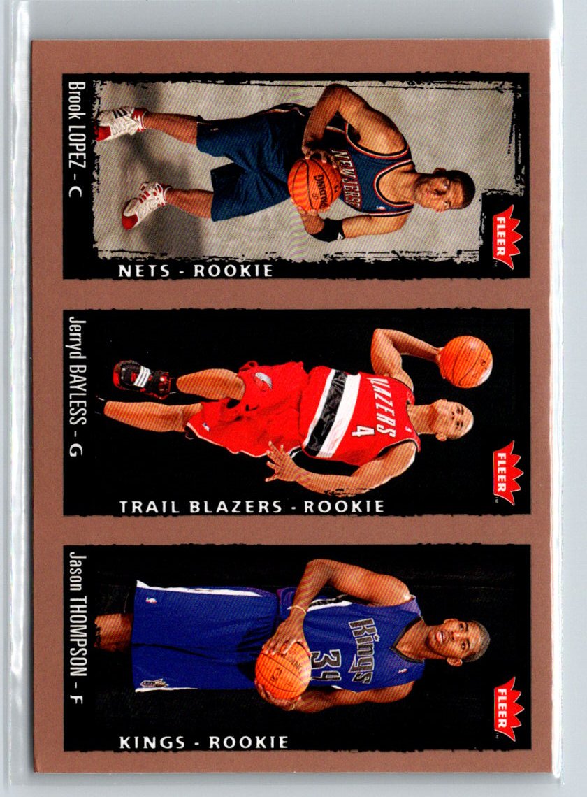 2008-09 Fleer #239 Brook Lopez / Jason Thompson / Jerryd Bayless Q57