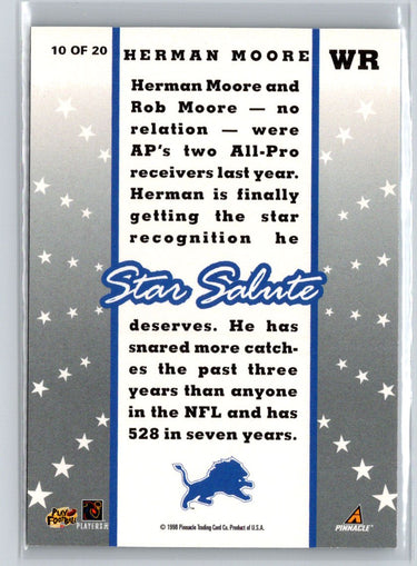 1998 Score Star Salute #10 Herman Moore Q57 Silver