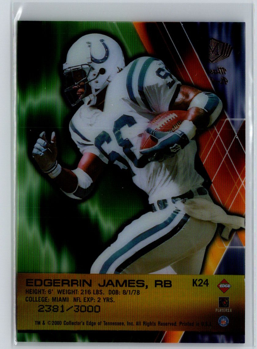 2000 Collector's Edge Masters #K24 Edgerrin James K-Klub #/3000 Q57