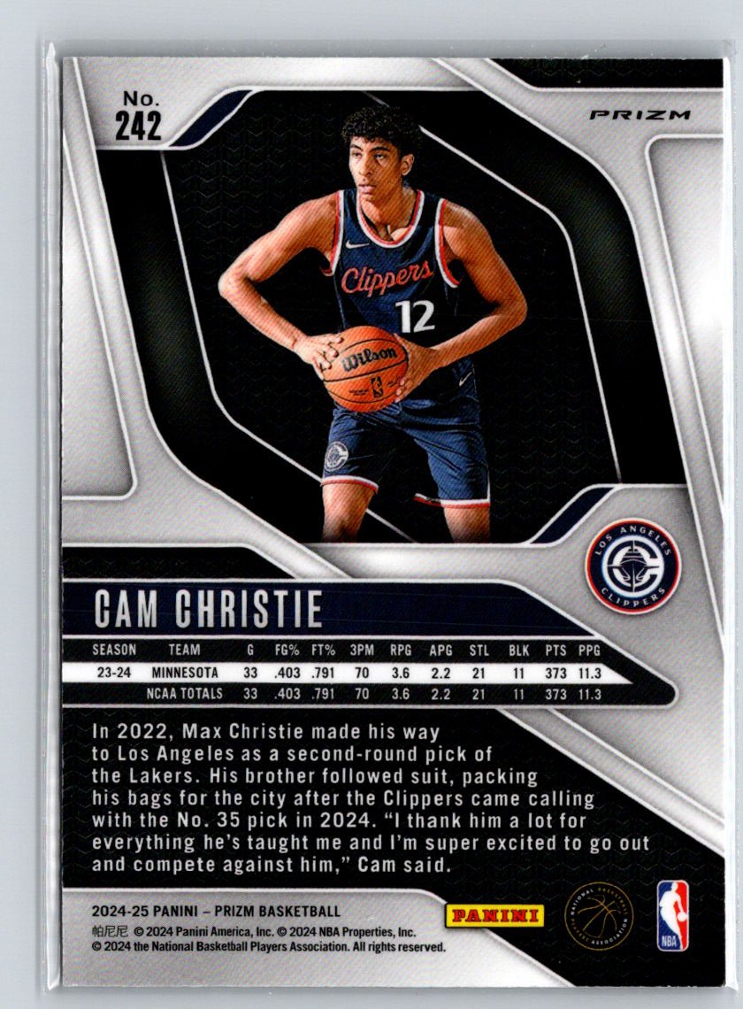 2024-25 Panini Prizm #242 Cam Christie Prizms Silver Q59
