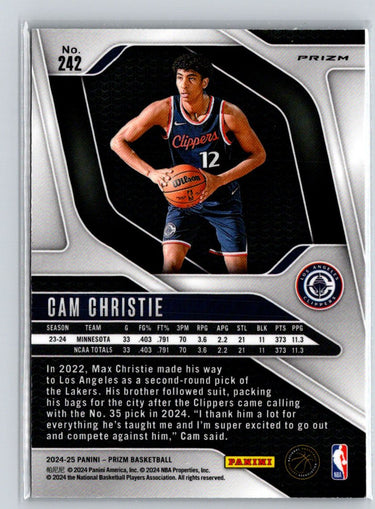 2024-25 Panini Prizm #242 Cam Christie Prizms Silver Q59