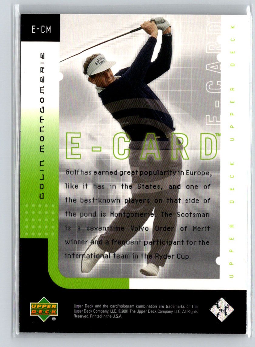 2001 Upper Deck #E-CM Colin Montgomerie e-Card Q59