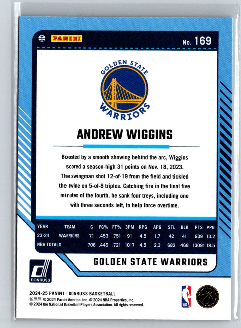 2024-25 Donruss #169 Andrew Wiggins Holo Green Laser Q60
