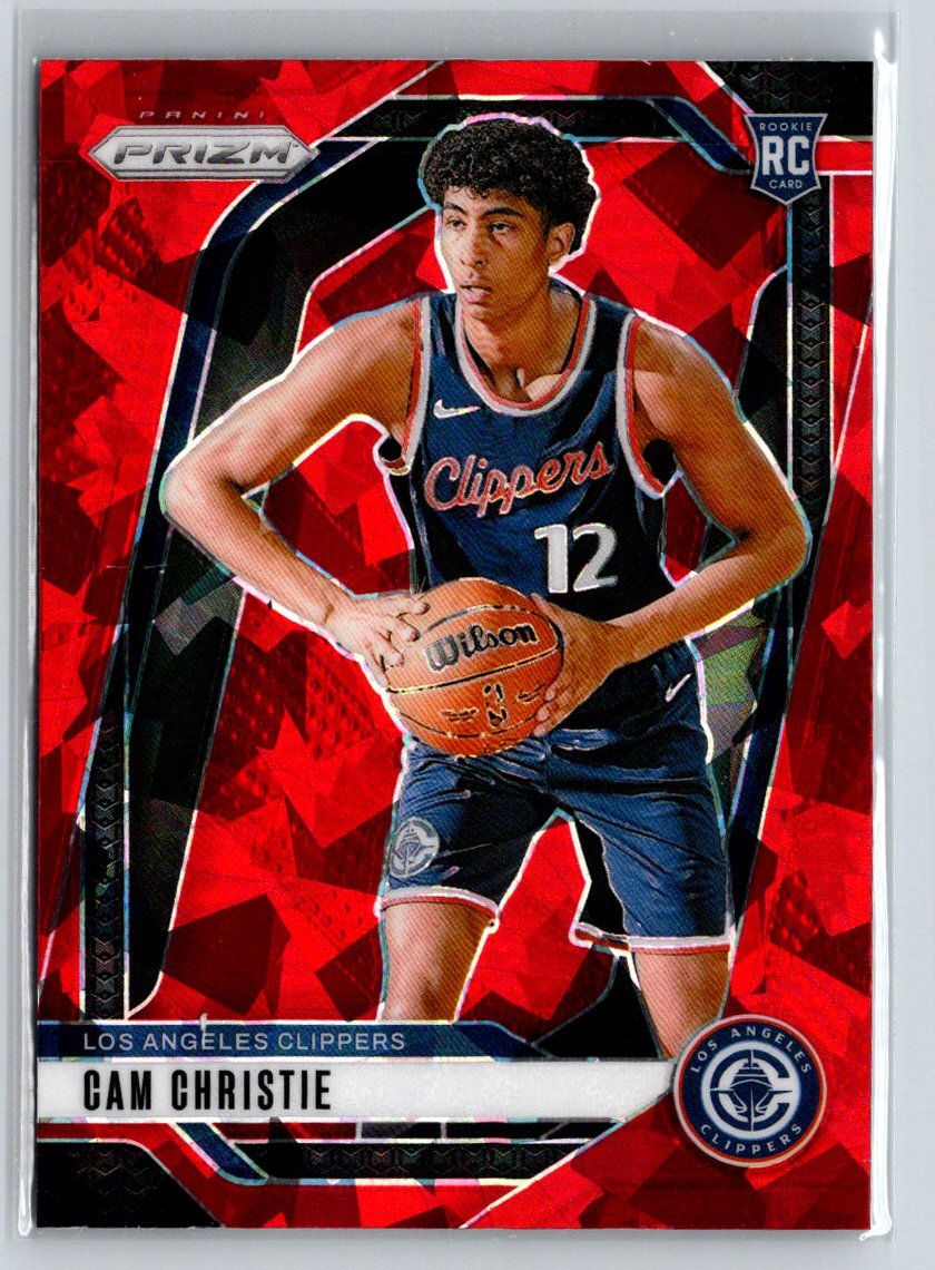 2024-25 Panini Prizm #242 Cam Christie Prizms Red Ice Q60