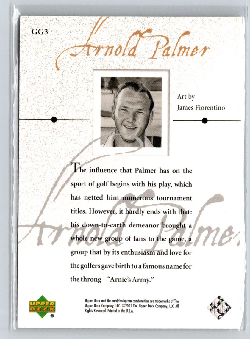 2001 Upper Deck #GG3 Arnold Palmer Gallery Q60