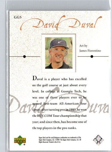 2001 Upper Deck #GG5 David Duval Gallery Q60