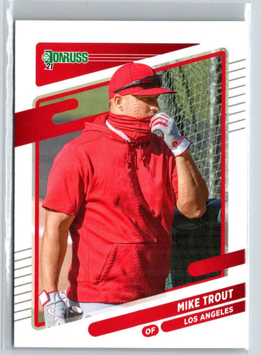 2021 Donruss #170b Mike Trout : Red Sweatshirt Q60