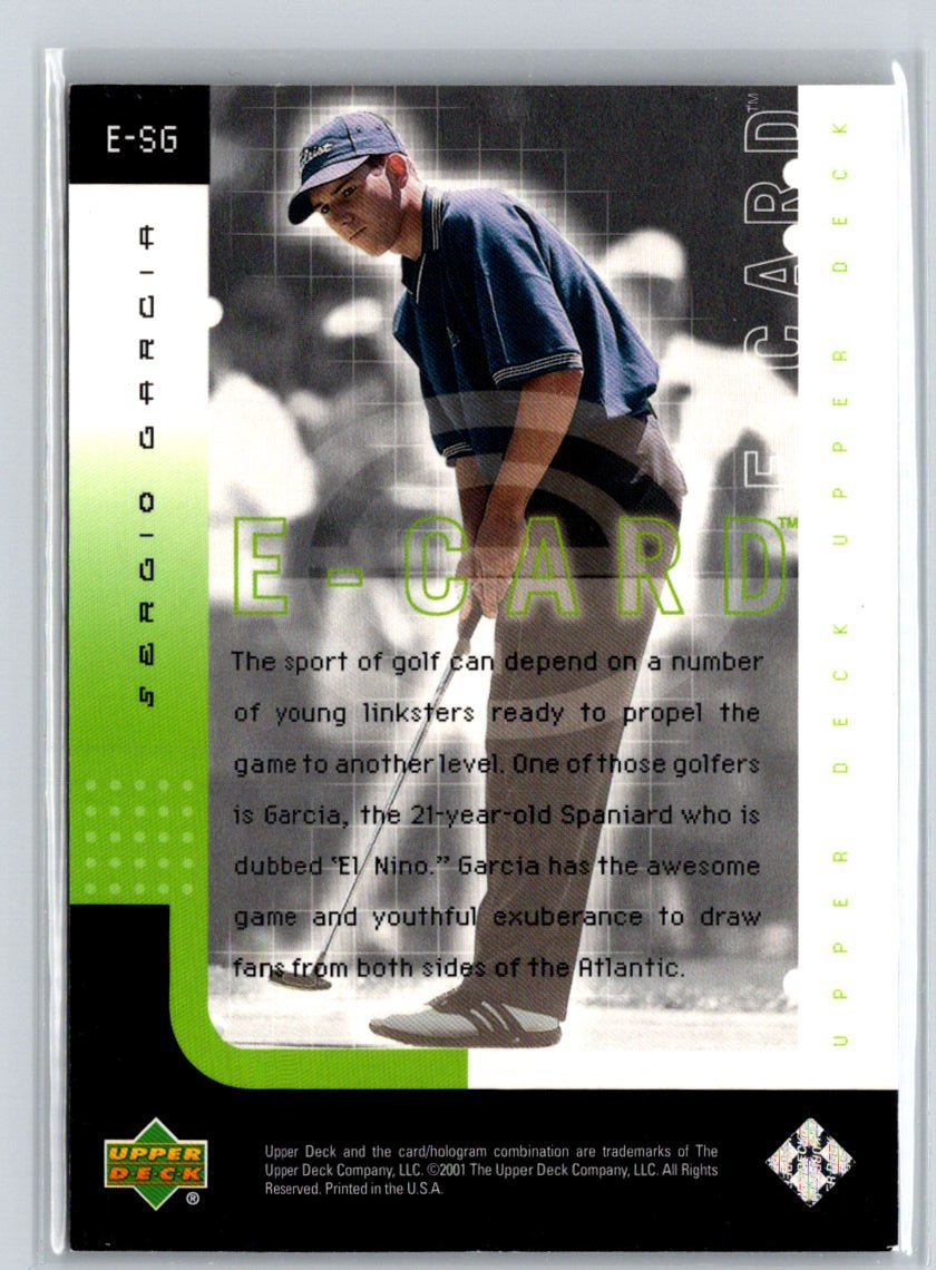 2001 Upper Deck #E-SG Sergio Garcia e-Card Q61